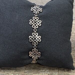 Sterling Silver 925 Celtic Knot Link Bracelet 7” Classic Timeless Design